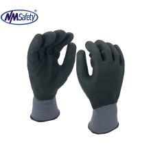 NMSAFETY  15g Nylon&spandex dipped micro foam nitrile breathable & Waterproof work glove